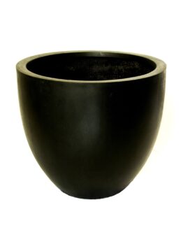 Urban DeepBowl Black single decorative pot for feature plants