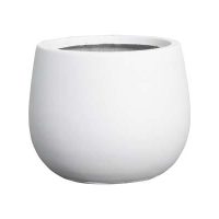 GardenLite SquatCongo white single decorative pot for feature plants