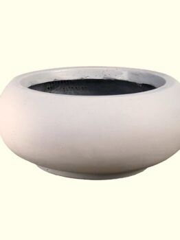 GardenLite Bowl Cement Grey Single decorative pot for feature plants