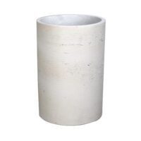 A Grampians Straight Cylinder Cement White pot for plants