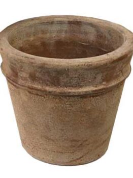 Antique Terracotta Rim Planter Basalt Decorative pot dusty brown coloured for feature plants