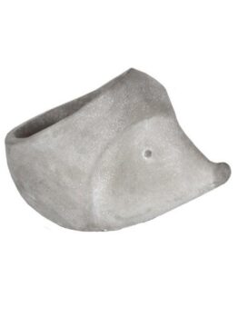 A Dart Hedge Hog Planter pot cement grey cute for plants