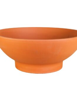 A Eurocotta Garden Bowl Traditional Orange terracotta pot for plants in the garden