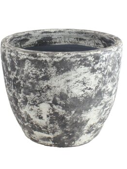 A Stoneware Bowl Grey & White Shaded planter pot for plants