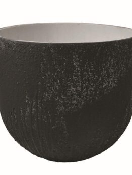 limecrete egg decorative black pot for plants