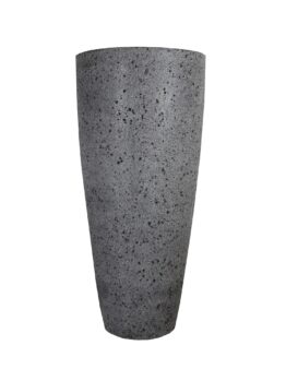 Tall, freestanding Urban Crucible White M 37x80cm vase isolated on a white background, measuring 37x80cm.