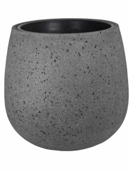 The UrbanStyle Tall Congo with Insert Pot 'Grey Stone' (Copy) is a round planter with a smooth rim and slightly textured surface, displayed on a white background.