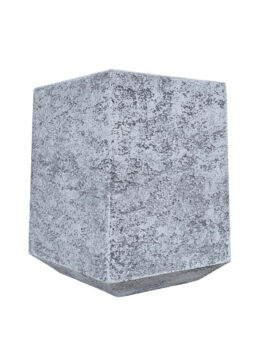 The GardenLite Torino Tapered Hex Planter Grey L (52x42cm) features a textured, geometric design with an irregular hexagonal shape, shown here against a white background.