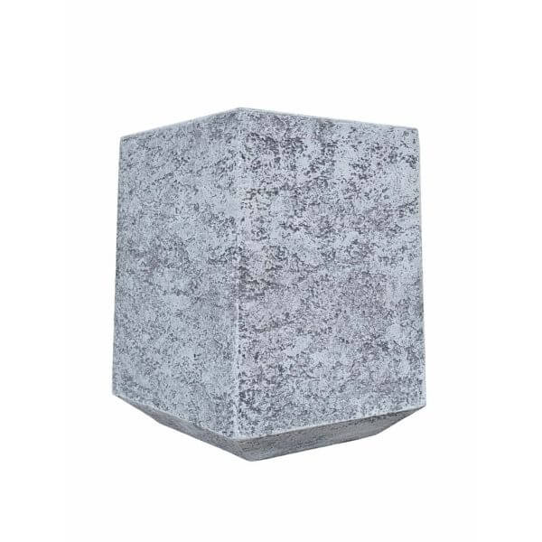 The GardenLite Torino Tapered Hex Planter Grey L (52x42cm) features a textured, geometric design with an irregular hexagonal shape, shown here against a white background.