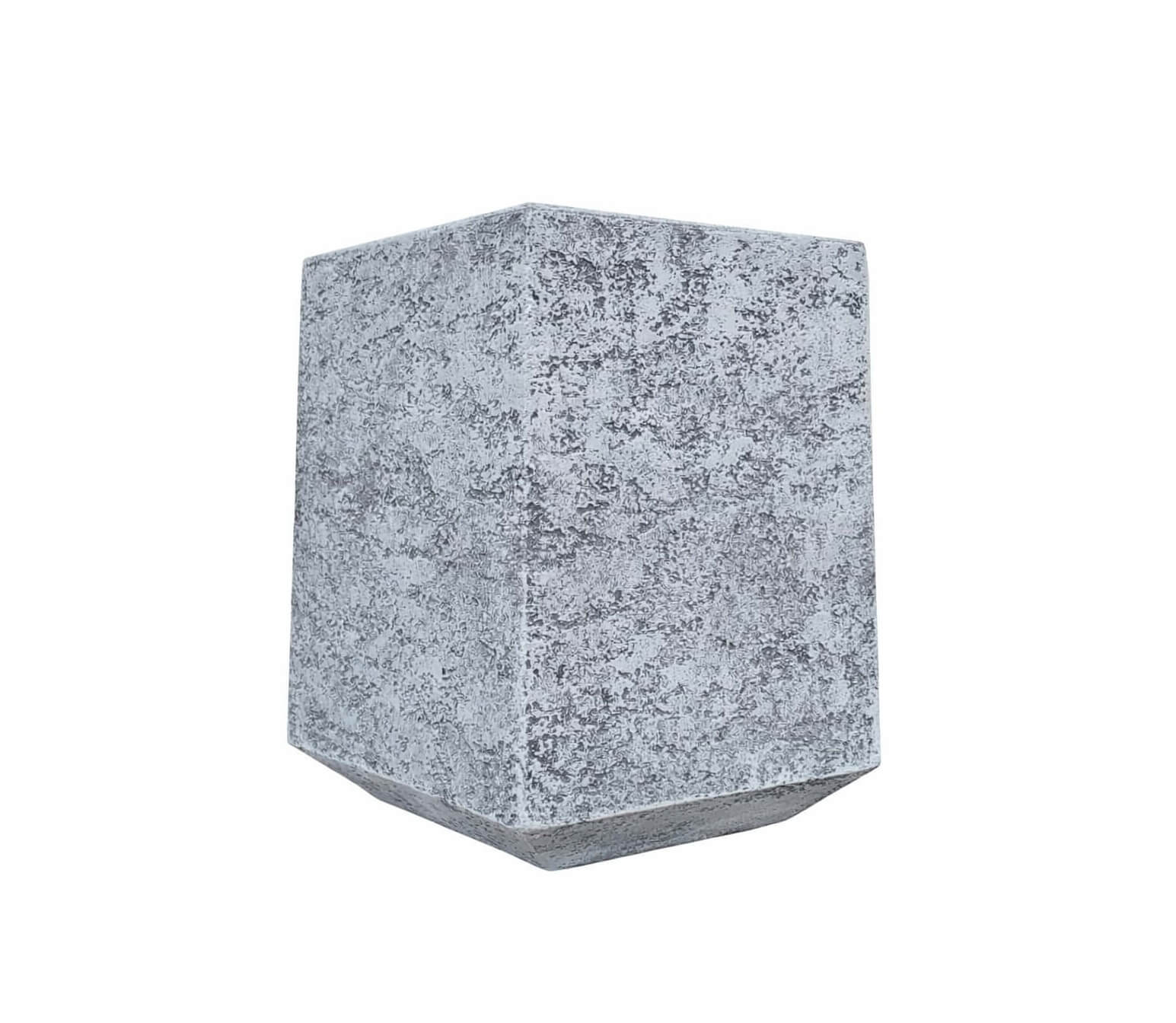The GardenLite Torino Tapered Hex Planter Grey L (52x42cm) features a textured, geometric design with an irregular hexagonal shape, shown here against a white background.